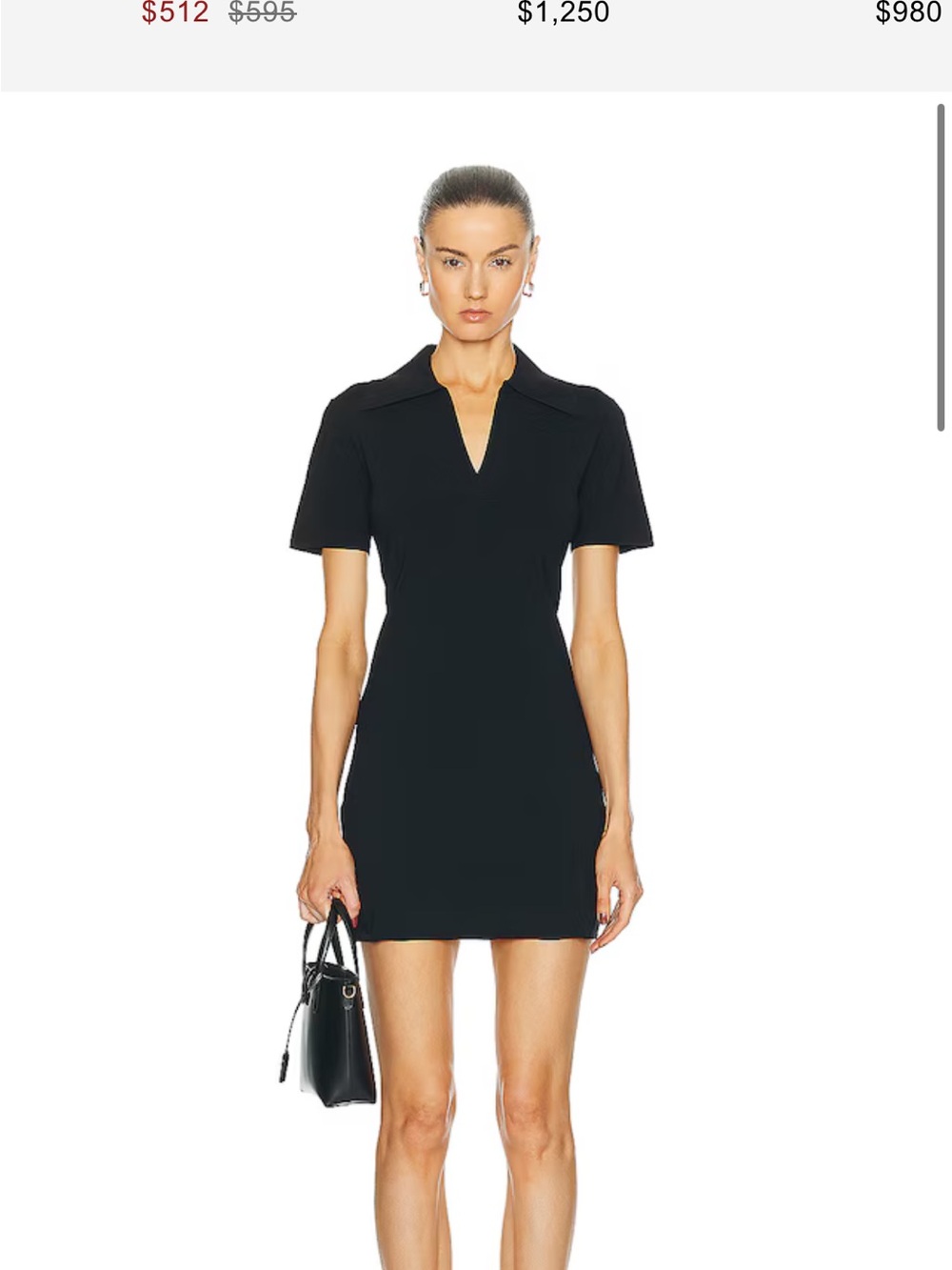 Aexae Technical Long Black Polo Maxi Dress